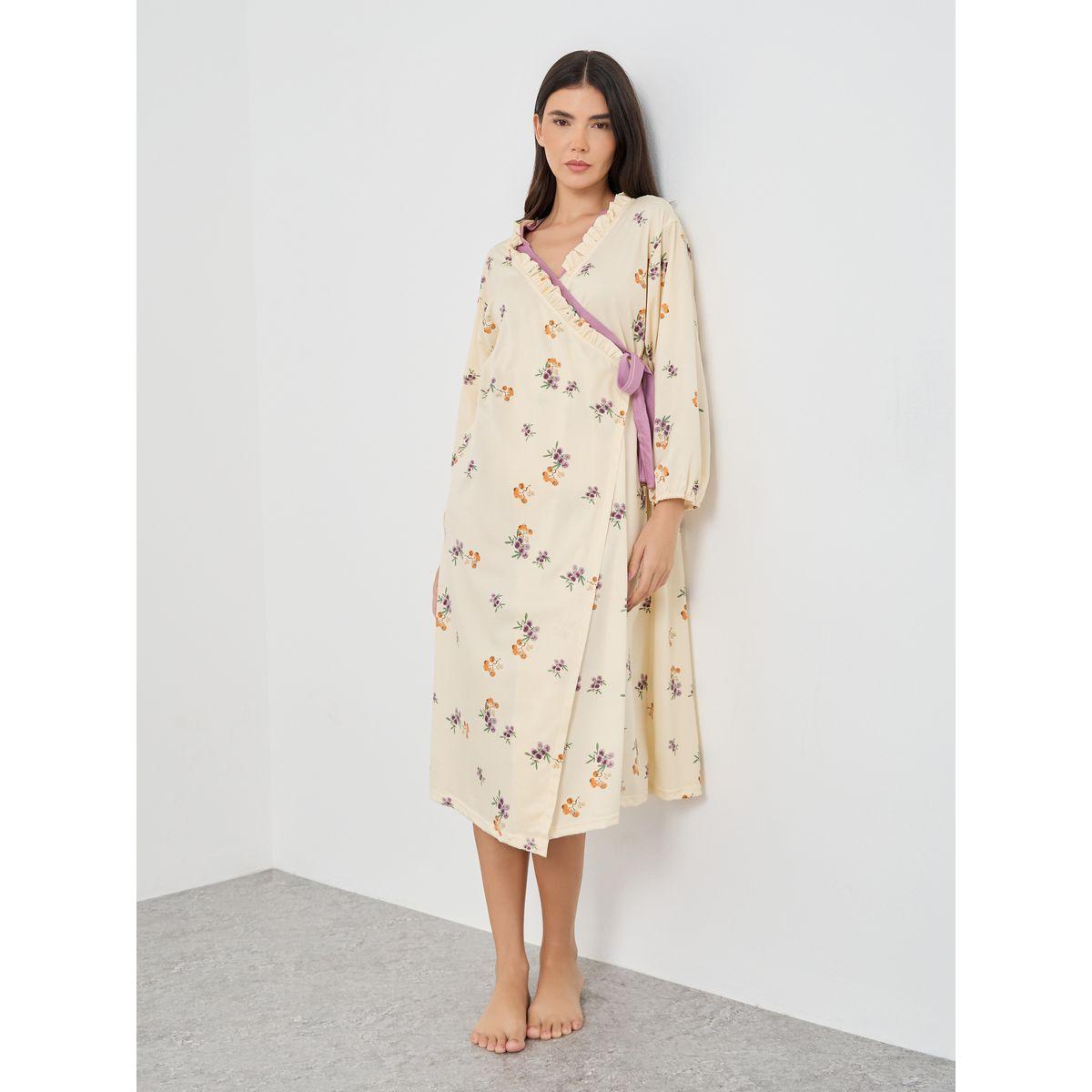 روب بطبعة زهور مع أربطة-women-clothing-nightwear-robes-image-1
