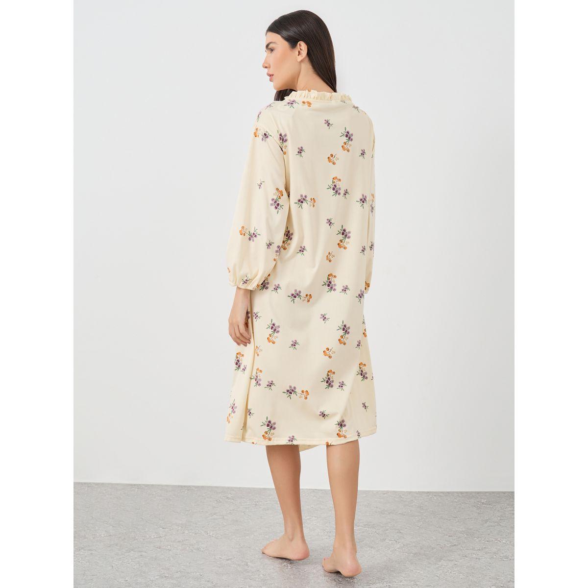 Styli Floral Print Tie-Up Detail Robe-women-clothing-nightwear-robes-image-4