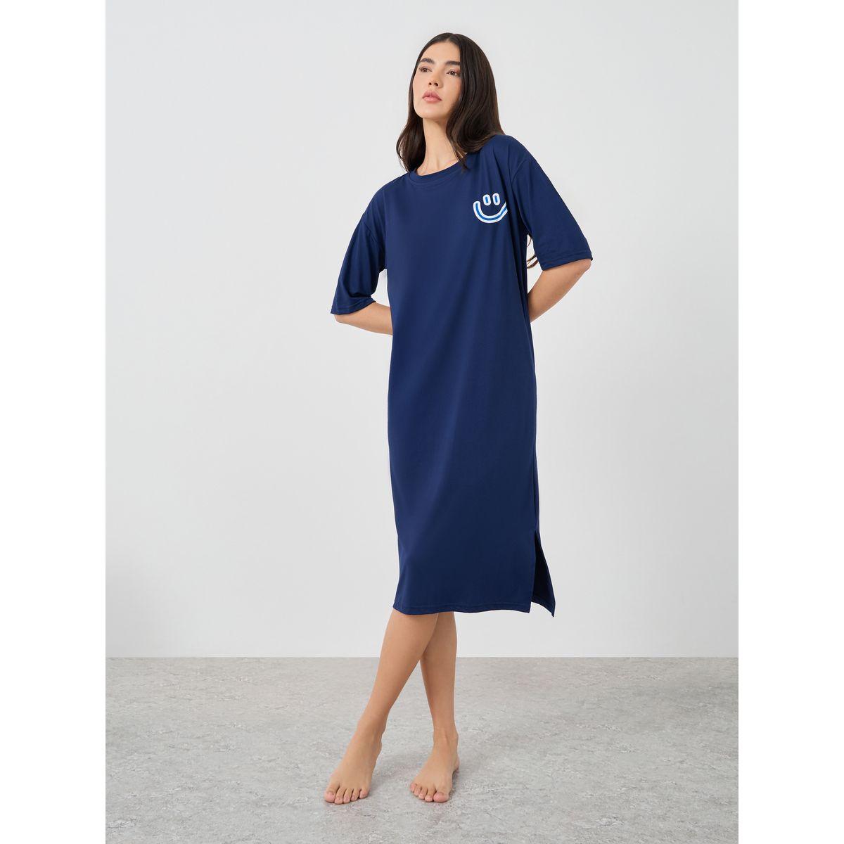 قميص نوم بطبعة جرافيك وأكمام قصيرة-women-clothing-nightwear-nighties-image-2