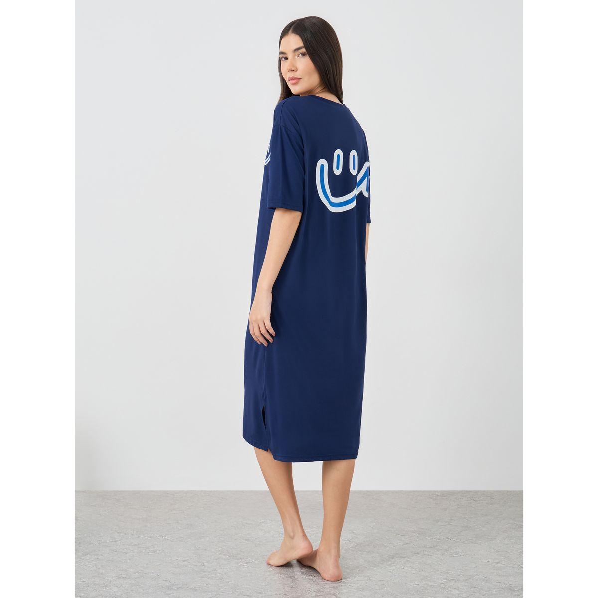 قميص نوم بطبعة جرافيك وأكمام قصيرة-women-clothing-nightwear-nighties-image-5
