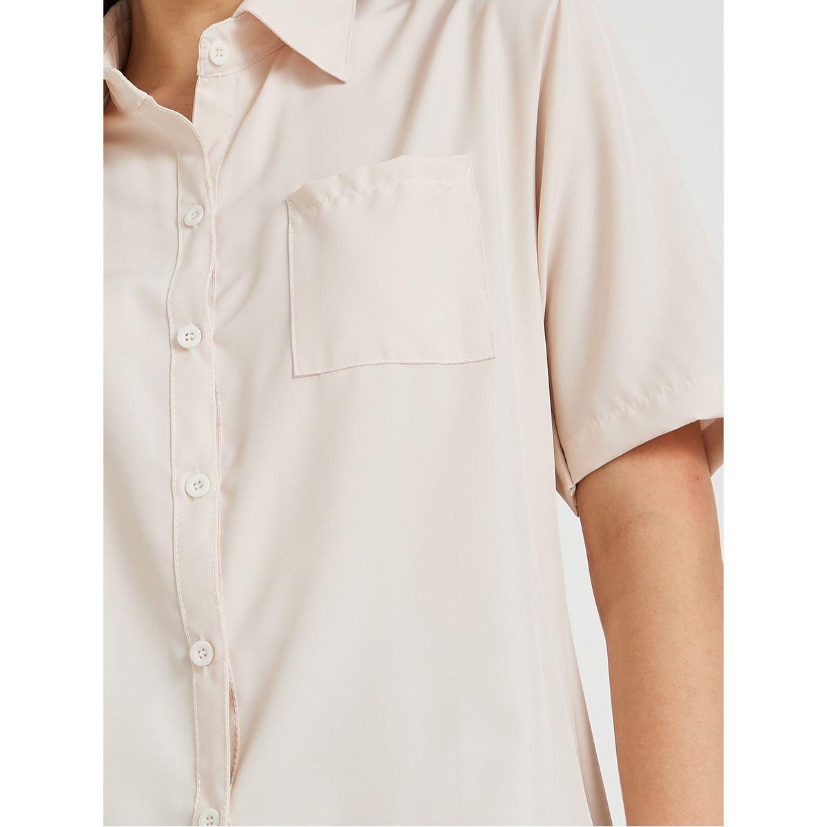 بلوزة فضفاضة سادة بياقة سبريد-women-clothing-shirtsandblouses-shirts-image-3