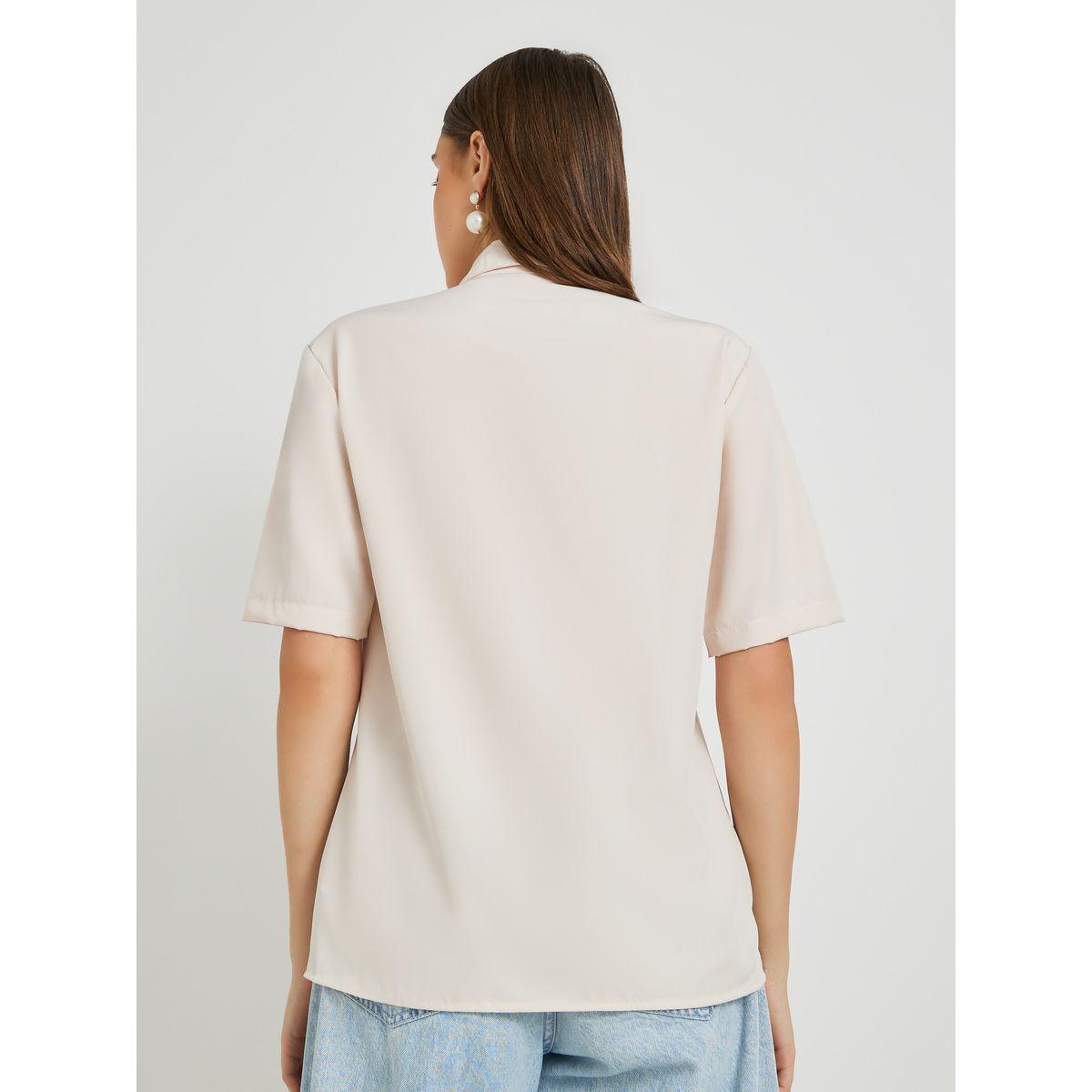 بلوزة فضفاضة سادة بياقة سبريد-women-clothing-shirtsandblouses-shirts-image-4