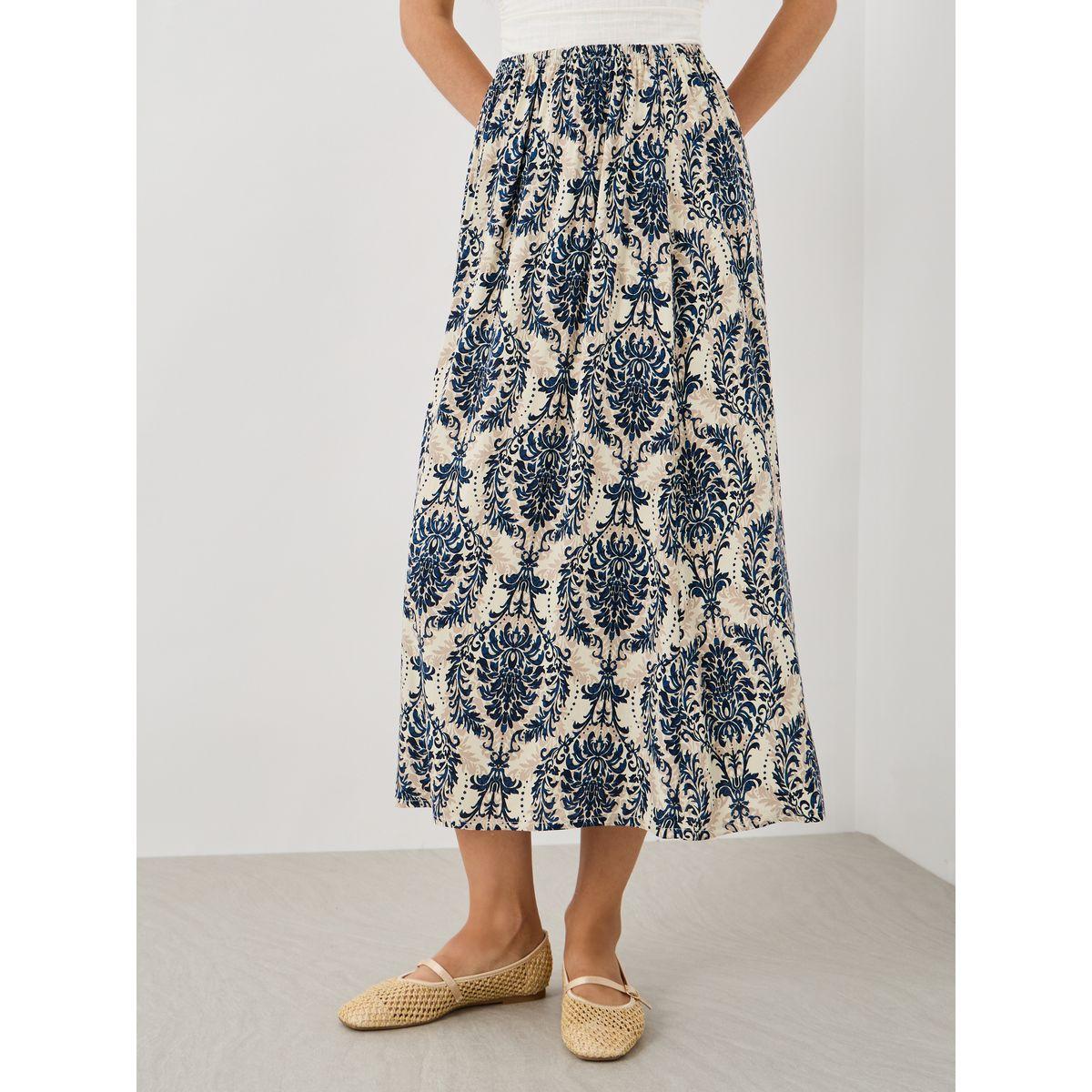 Styli All-Over Print A-Line Midi Skirt-women-clothing-bottoms-skirts-image-2