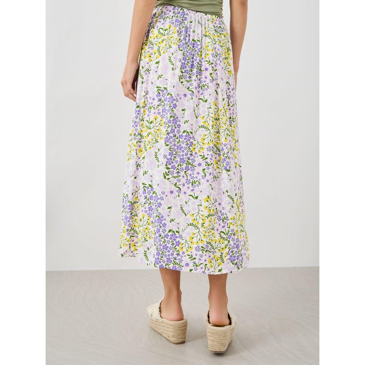 تنورة ميدي مطبعة بالكامل بطبعة زهور-women-clothing-bottoms-skirts-image-4