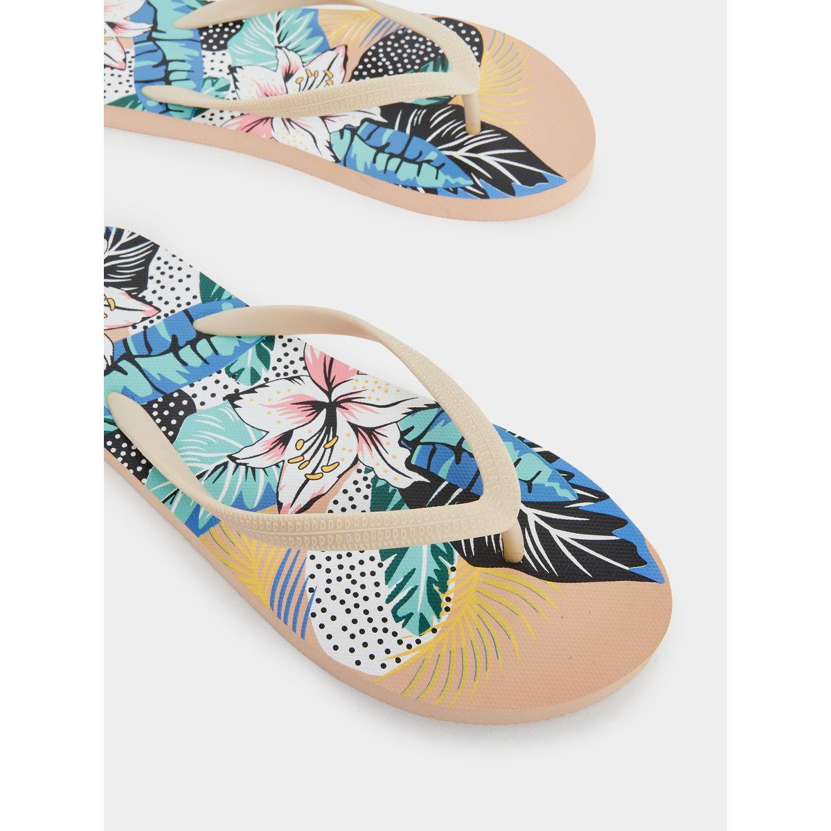 Styli Floral Print Flip Flops-women-shoes-flipflopsandslides-image-3