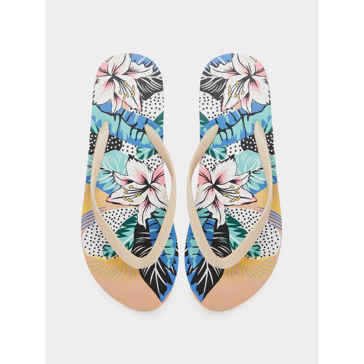 Styli Floral Print Flip Flops-women-shoes-flipflopsandslides-image-5