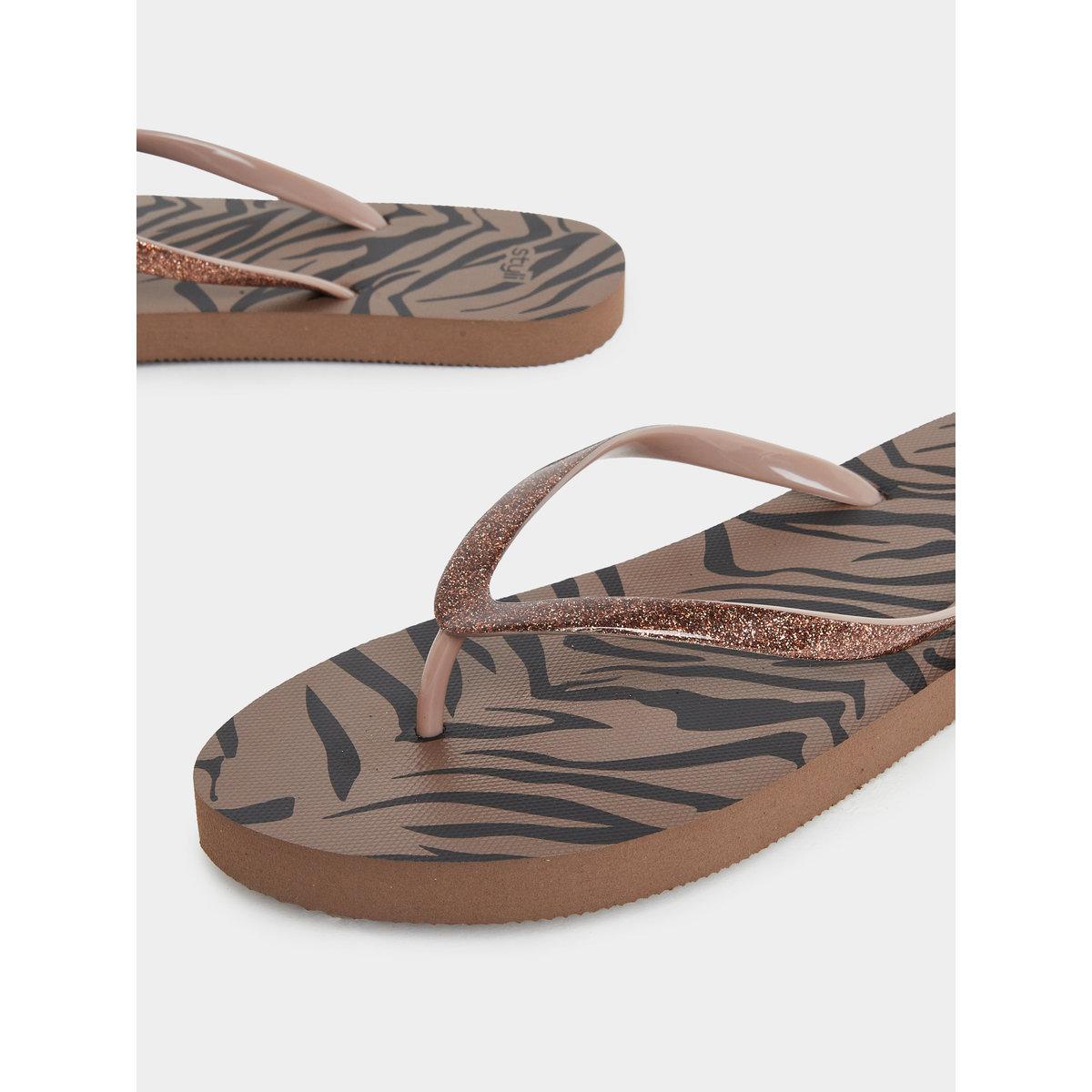 Styli Glittered Strap Printed Flip Flops-women-shoes-flipflopsandslides-image-3