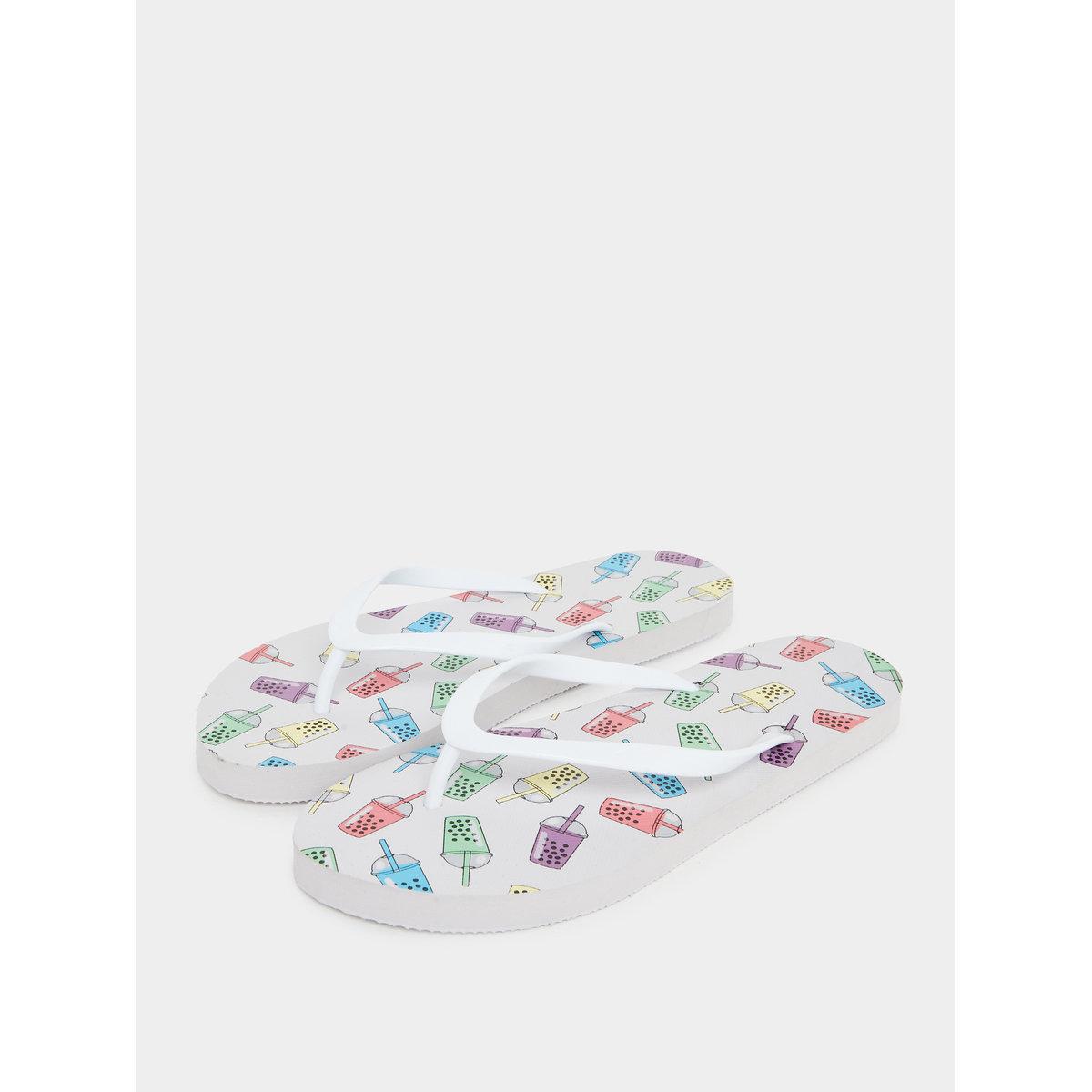 Styli Boba Drink Print Flip Flops-women-shoes-flipflopsandslides-image-2