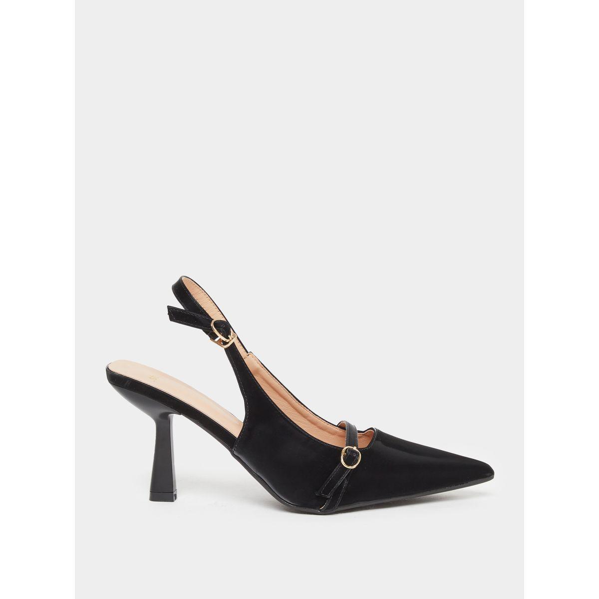 حذاء بمقدمة مُدببة مع تفاصيل إبزيم-women-shoes-heels-image-1