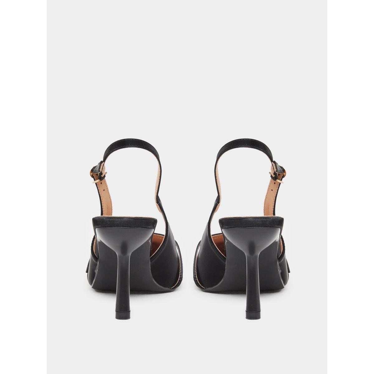 Styli Pointed Toe Sling Back Buckle Detail Shoes-women-shoes-heels-image-4