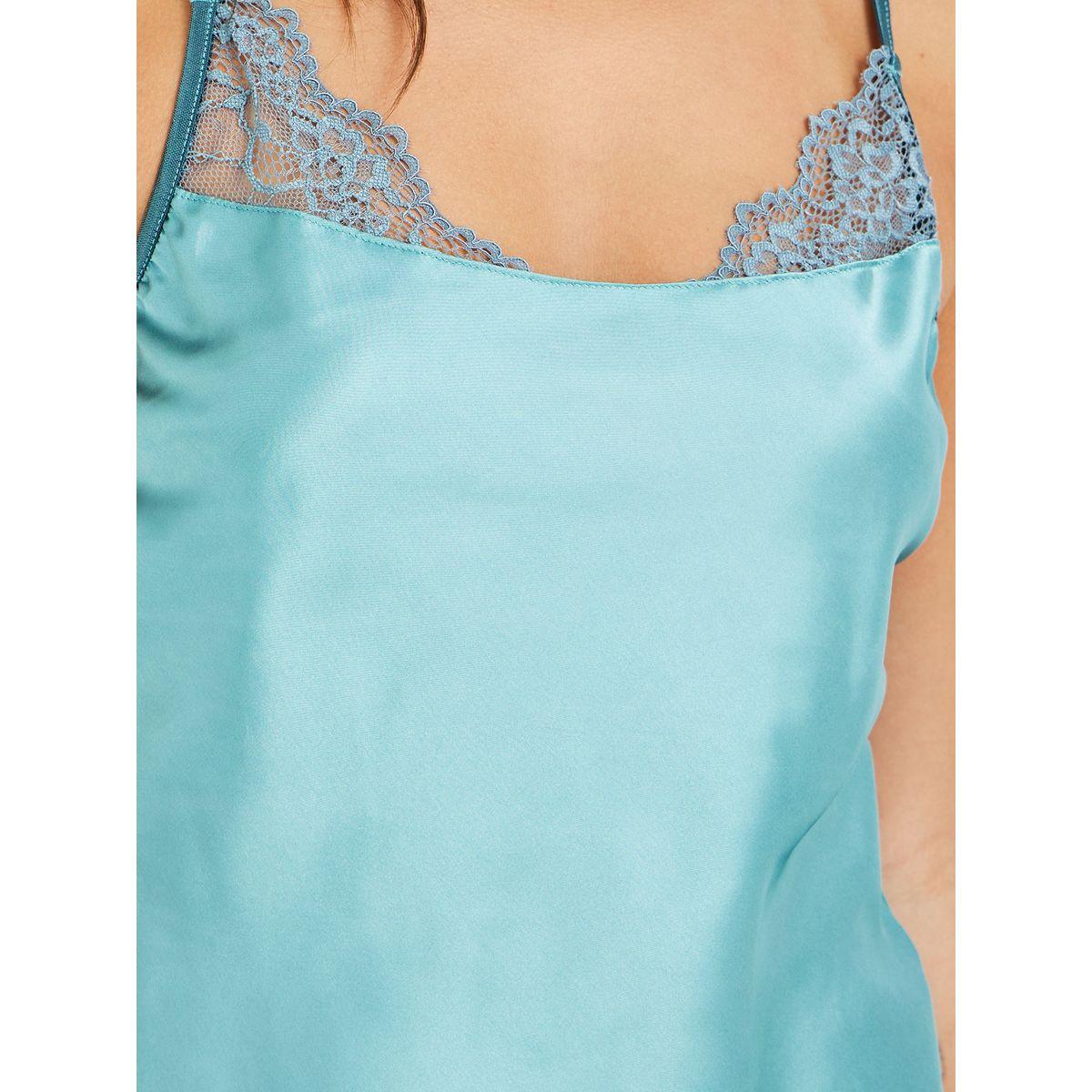 Styli Lace Splice Backless Satin Slip Dress-women-clothing-lingerie-babydollsandbodysuits-image-2