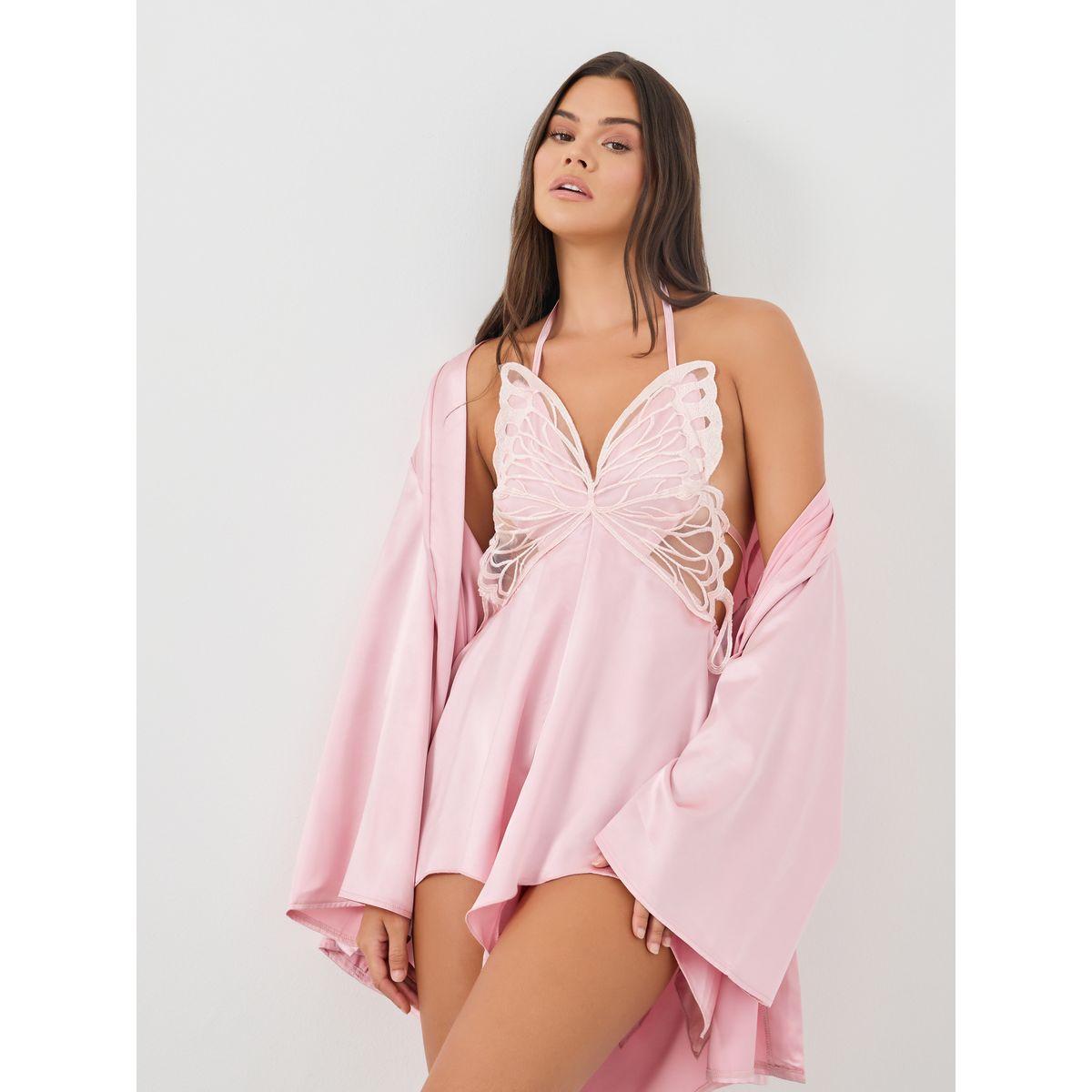 بيبي دول ساتان مع روب مفتوح بلا أزرار-women-clothing-lingerie-babydollsandbodysuits-image-1