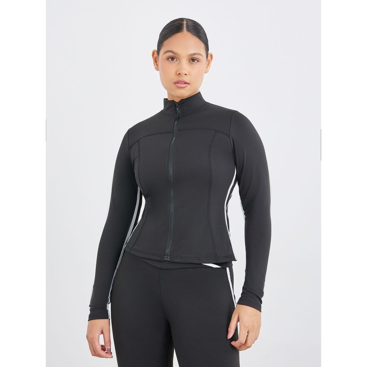 طقم من ليقنز وجاكيت بتفاصيل سحاب للإغلاق-women-clothing-sportswearandactivewear-trackpantsandtracksuits-image-3