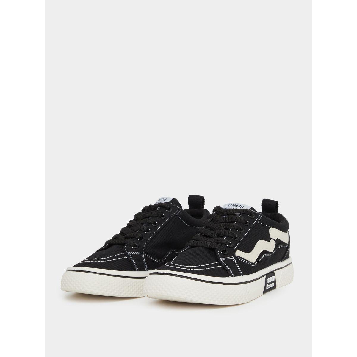 Styli Panelled Lace Up Sneakers-men-shoes-sneakers-image-2