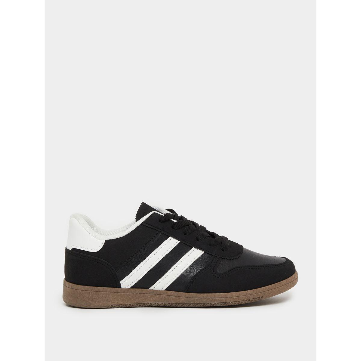 Styli Striped Lace Up Gum Sole Sneakers-men-shoes-sneakers-image-1