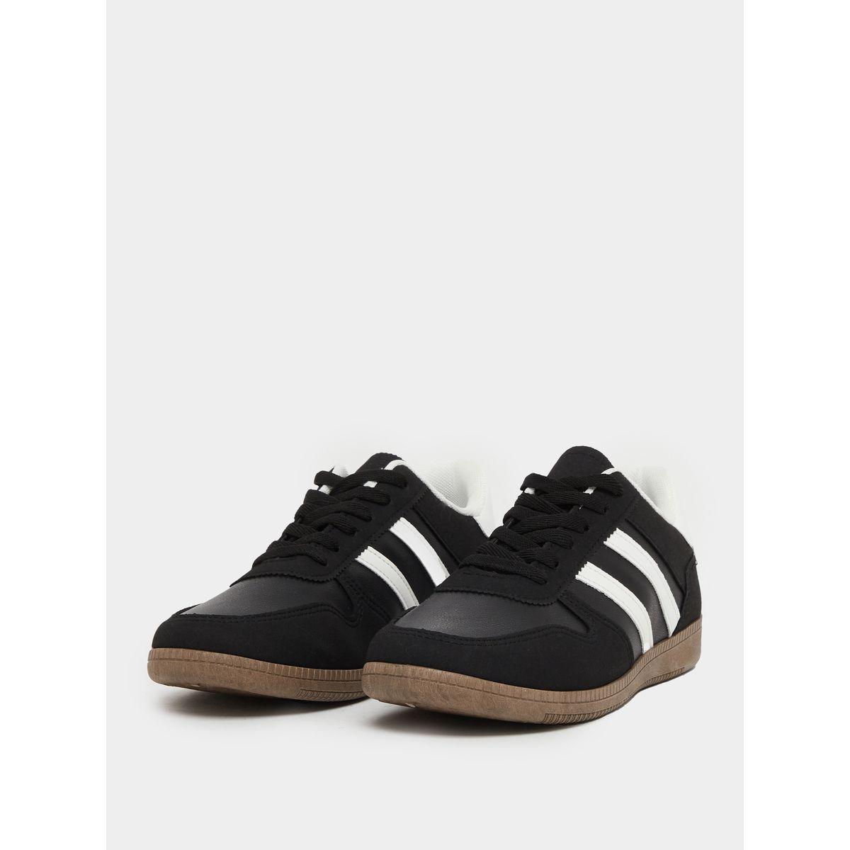 Styli Striped Lace Up Gum Sole Sneakers-men-shoes-sneakers-image-2