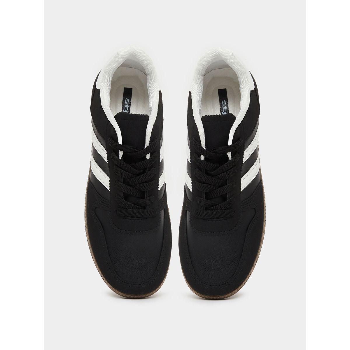 Styli Striped Lace Up Gum Sole Sneakers-men-shoes-sneakers-image-5