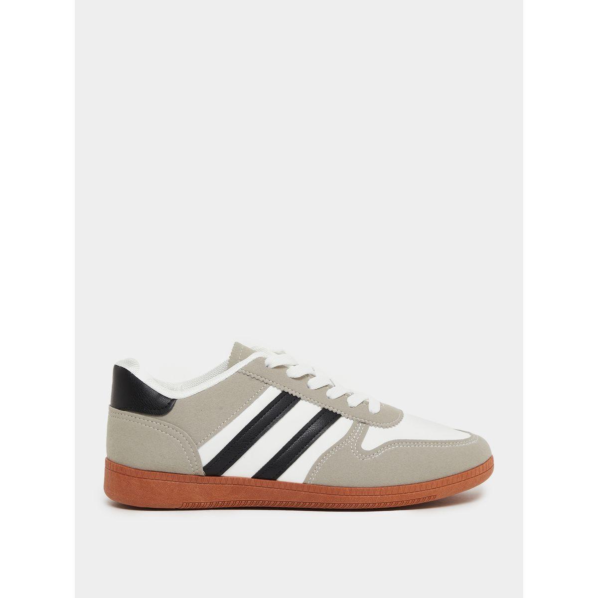 Styli Striped Panelled Lace Up Sneakers-men-shoes-sneakers-image-2