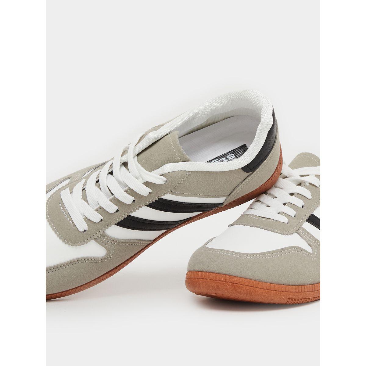 Styli Striped Panelled Lace Up Sneakers-men-shoes-sneakers-image-4