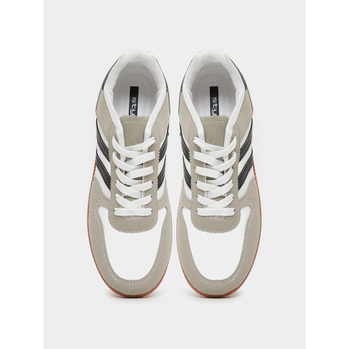 Styli Striped Panelled Lace Up Sneakers-men-shoes-sneakers-image-6