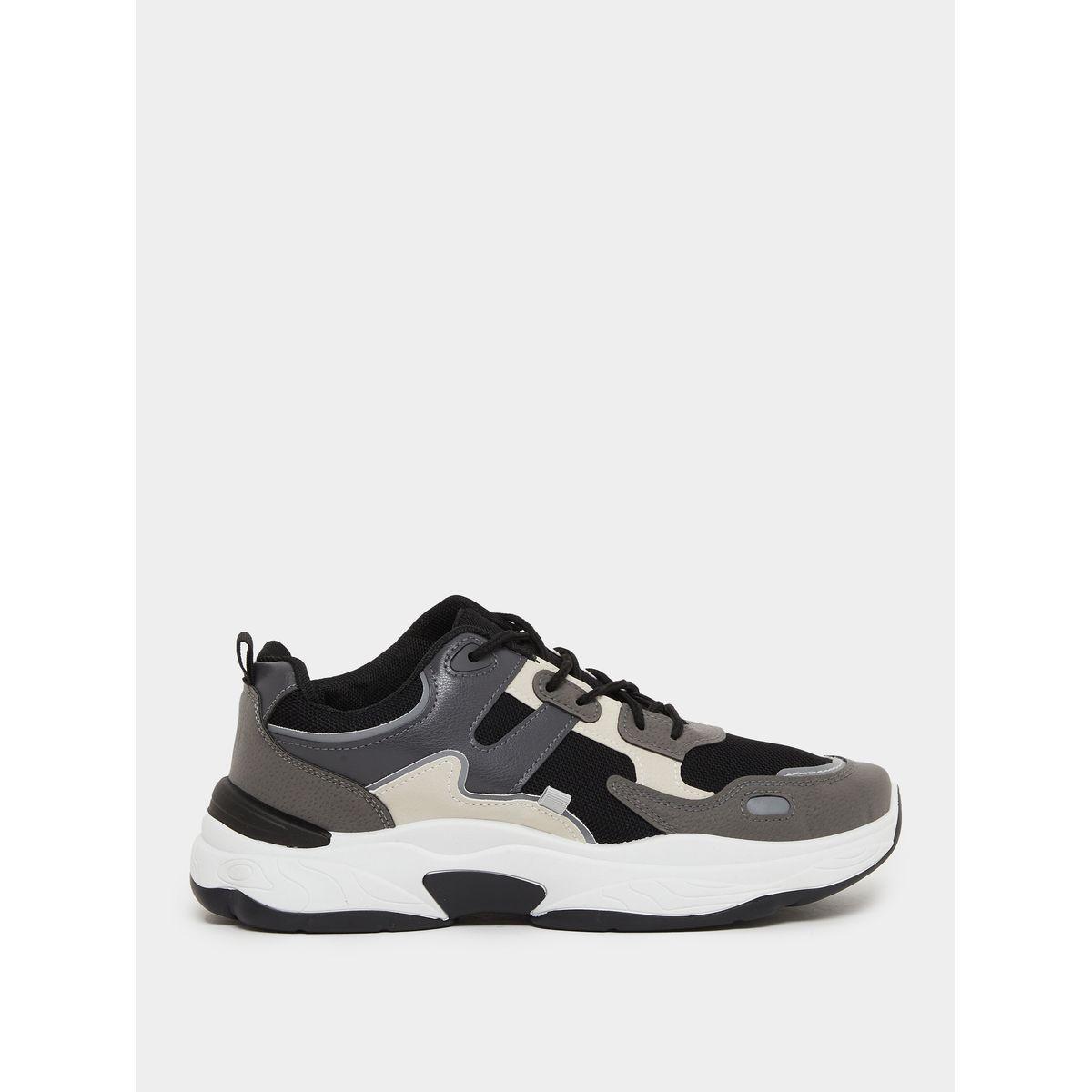 Styli Color Block Chunky Sole Lace Up Sneakers-men-shoes-sneakers-image-2