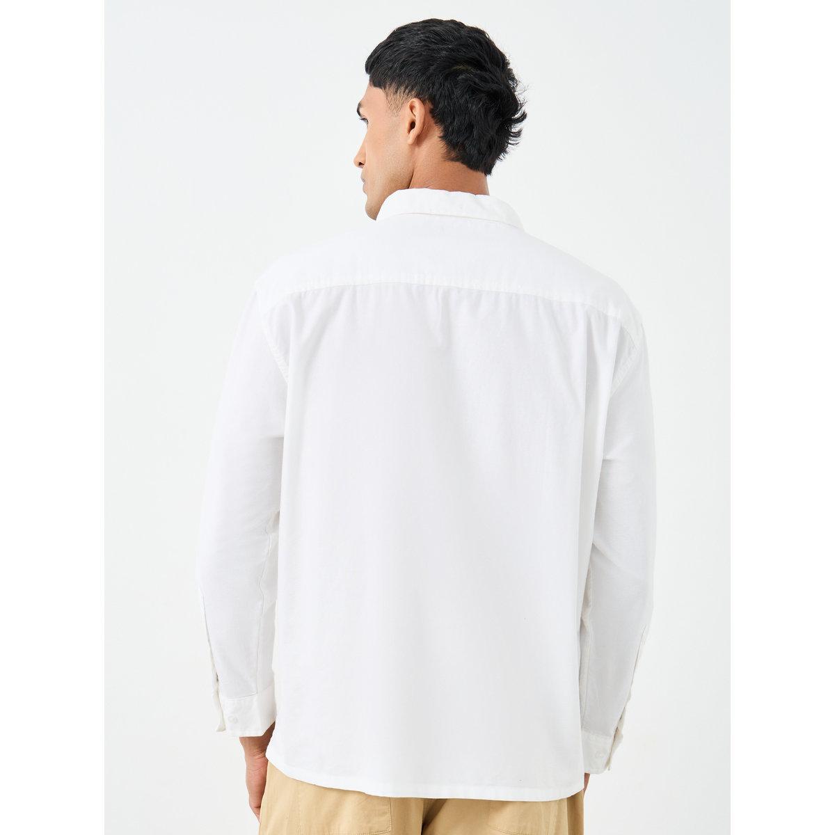 Styli White Relaxed Fit Shirt with Double Pocket-men-clothing-shirts-image-5