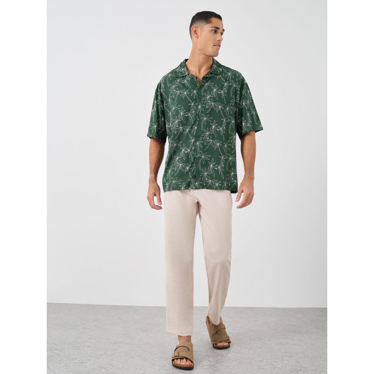 Styli All-Over Floral Print Resort Collar Oversized Shirt-men-clothing-shirts-image-2