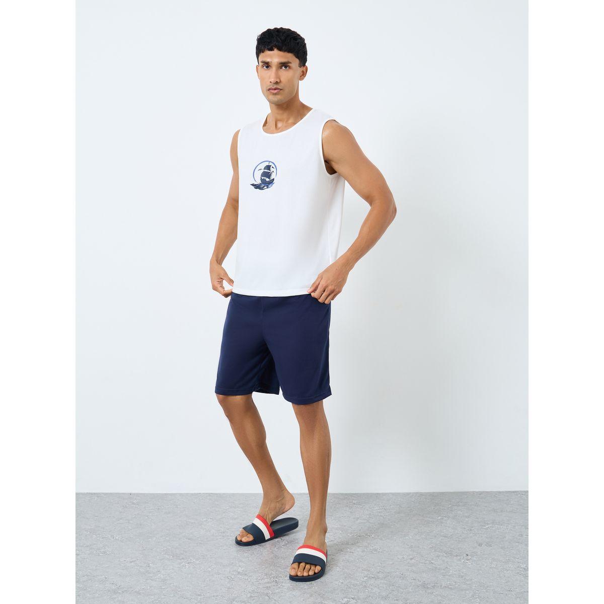 Styli Men Graphic Printed Tank and Shorts Set-men-clothing-nightwear-sets-image-2