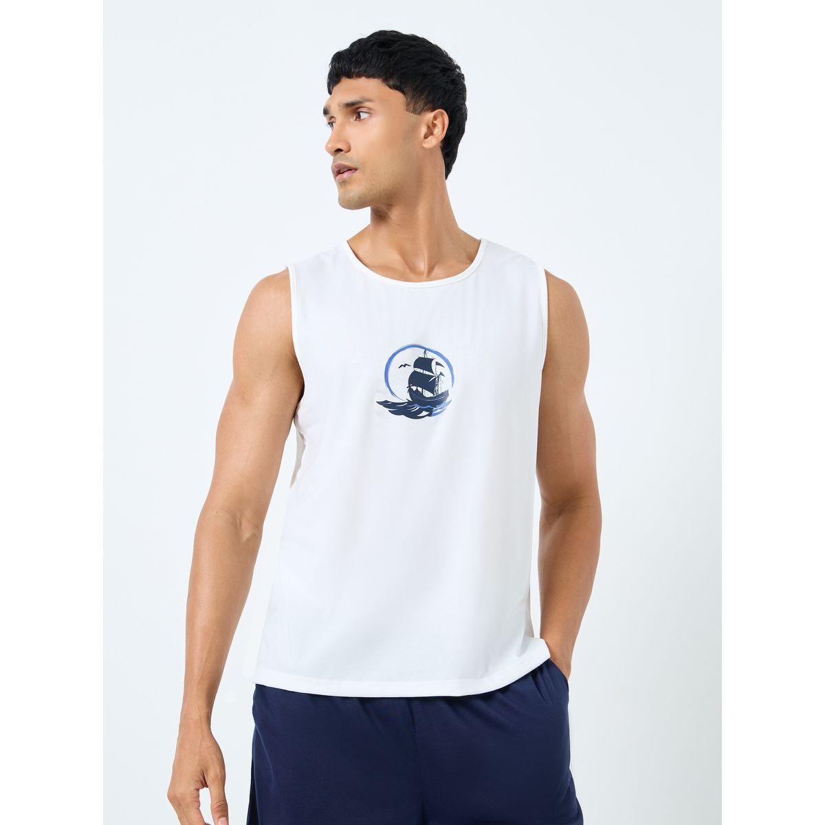 Styli Men Graphic Printed Tank and Shorts Set-men-clothing-nightwear-sets-image-3
