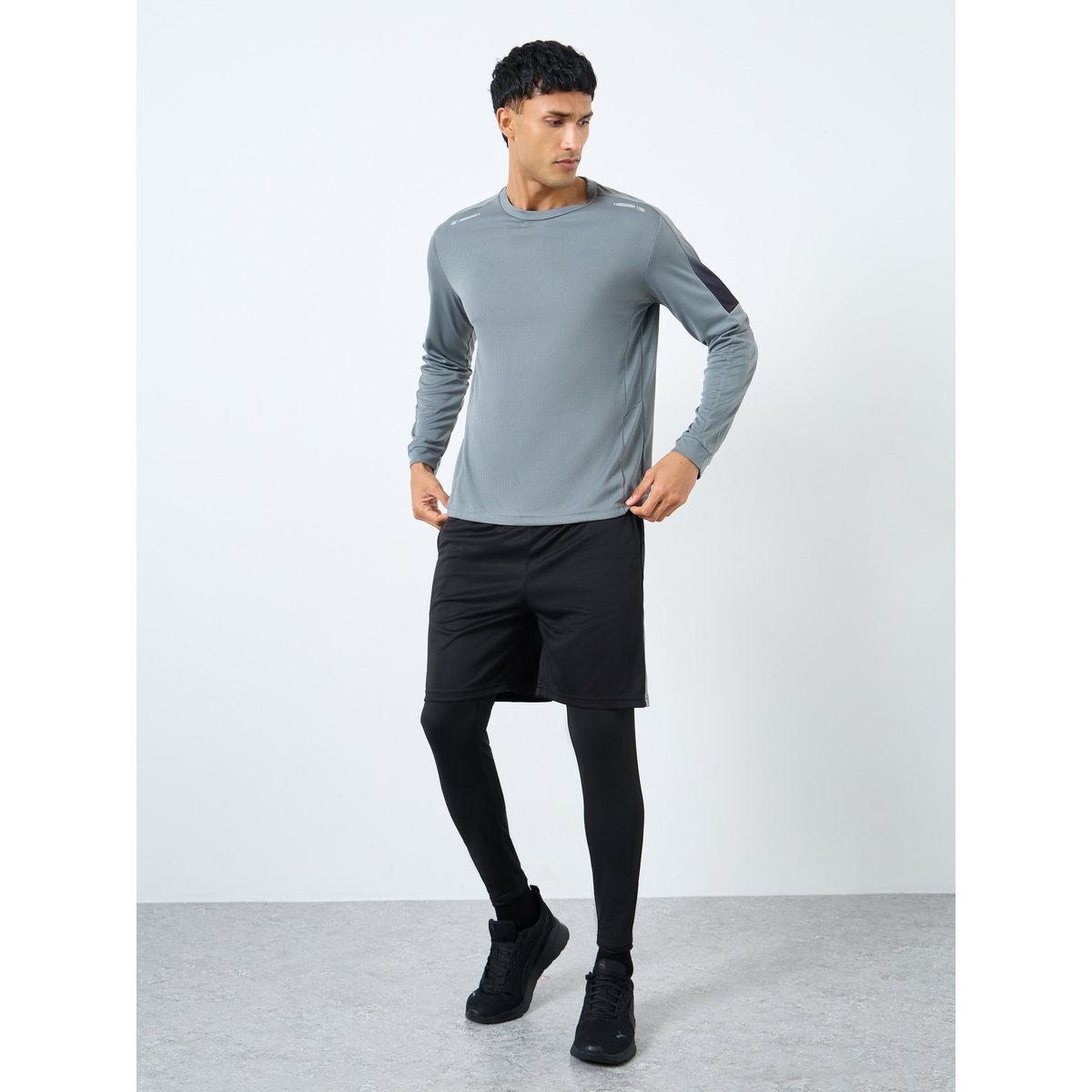 Styli Pack of 3 - Reflective Print T-Shirt, Shorts and Track Pants-men-clothing-sportswearandactivewear-tracksuits-image-2