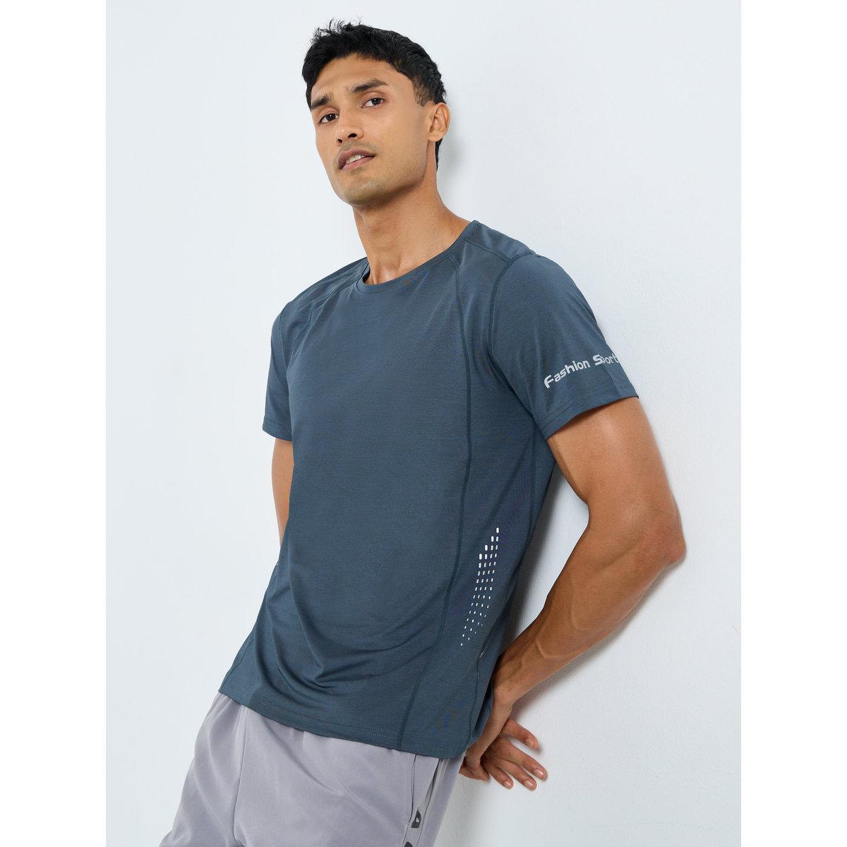 Styli Panel Detailing Quick Dry T-Shirt with Print Detail-men-clothing-sportswearandactivewear-tshirtsandpolos-image-1