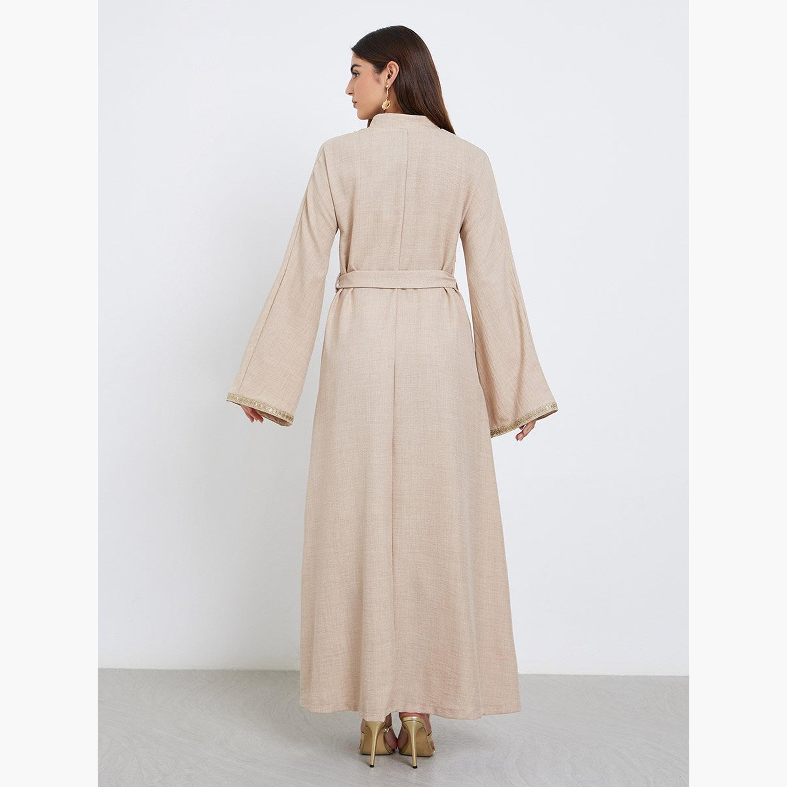 أميرة x ستايلي جلابية بتفاصيل دانتيل مع ربطة خصر-women-arabicclothing-jalabiyas-image-4