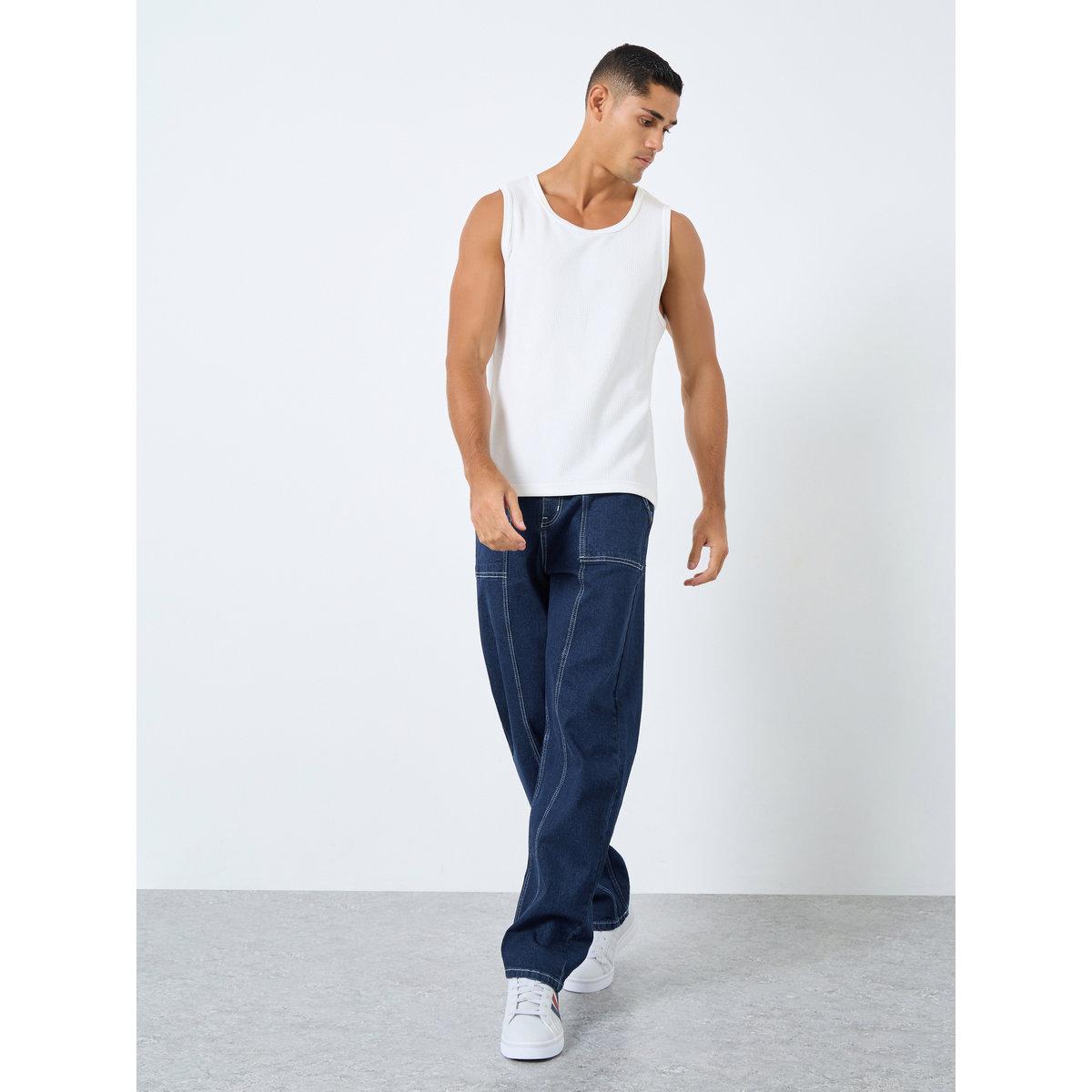 Styli Mid Rise Paneled Loose Fit Jeans-men-clothing-bottoms-jeans-image-2