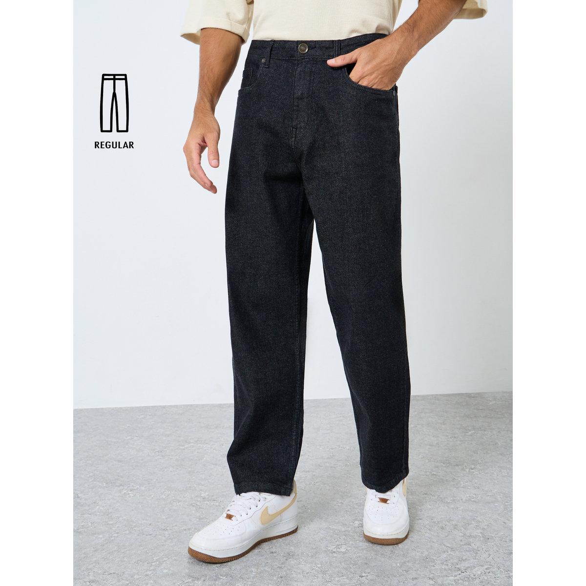 Styli Mid Rise Regular Fit Washed Jeans-men-clothing-bottoms-jeans-image-1