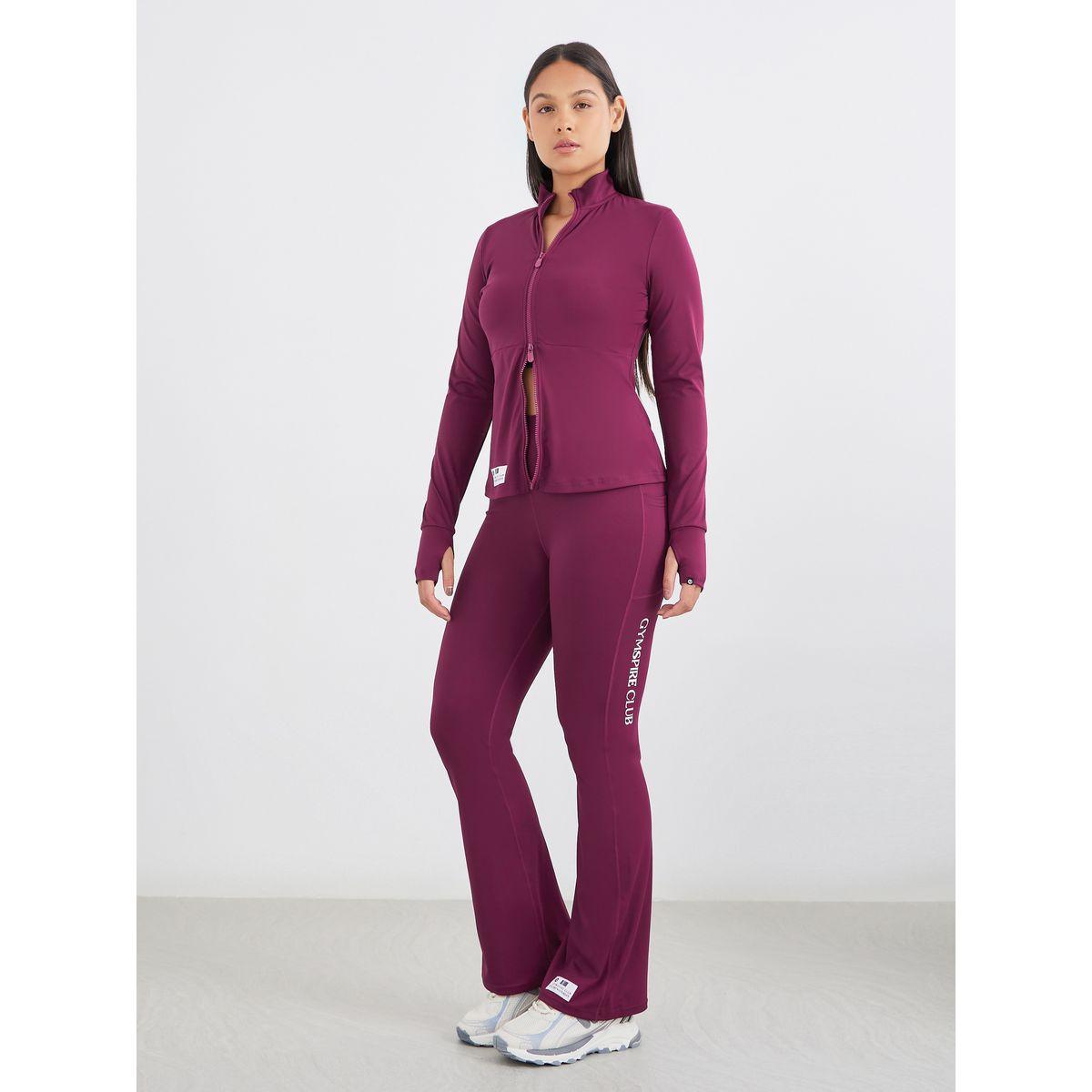 ليقنز بتفاصيل جيوب جانبية مع طبعة كتابة-women-clothing-sportswearandactivewear-bottoms-leggings-image-1