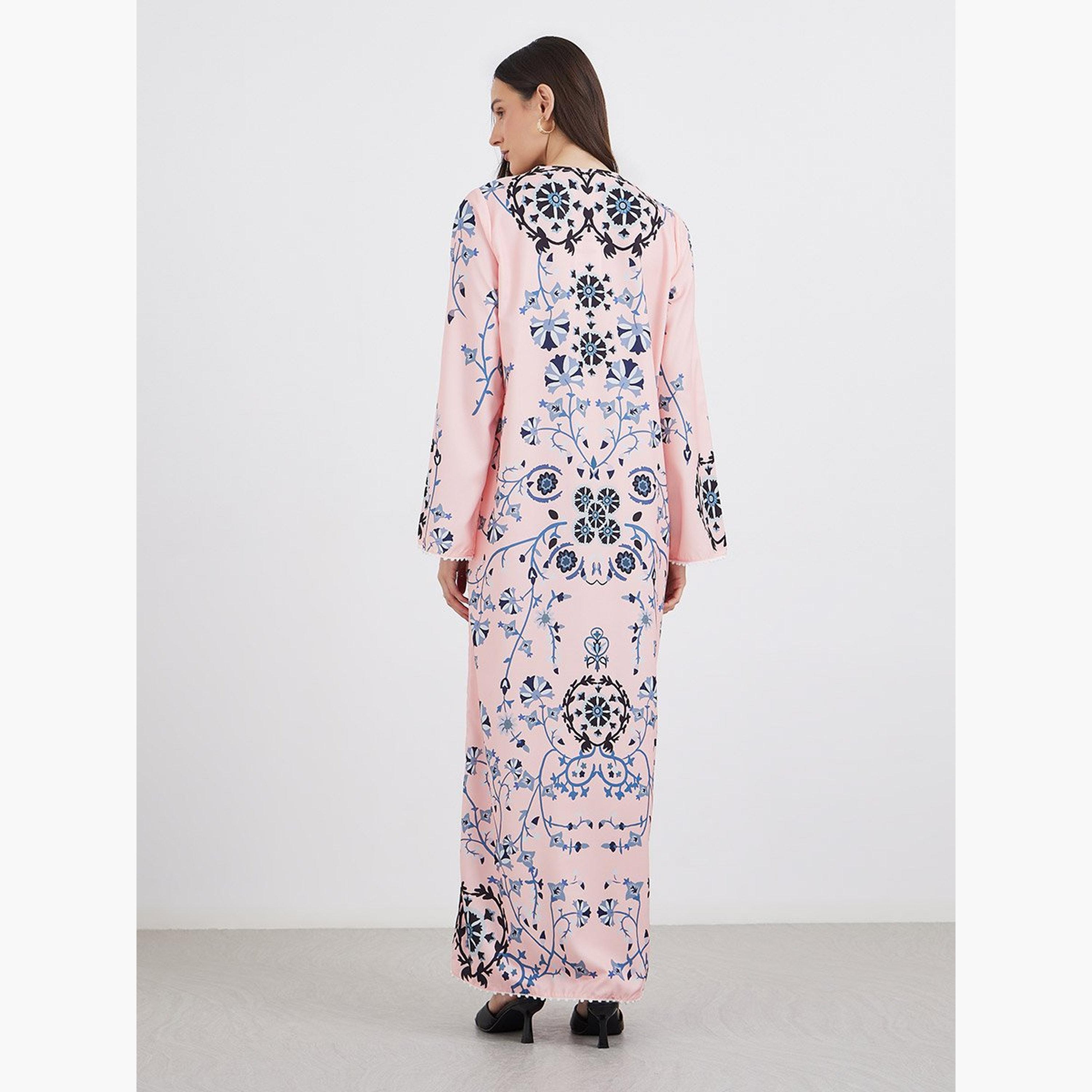 جلابية بطبعة زهور-women-arabicclothing-jalabiyas-image-5
