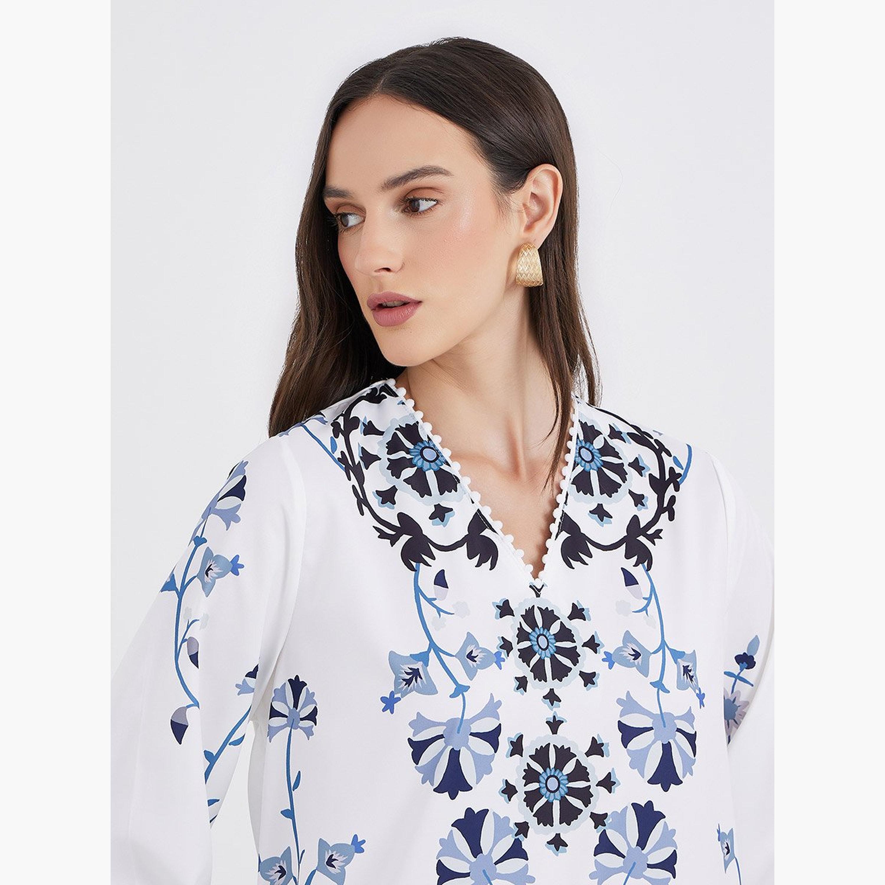 جلابية بطبعة زهور-women-arabicclothing-jalabiyas-image-4