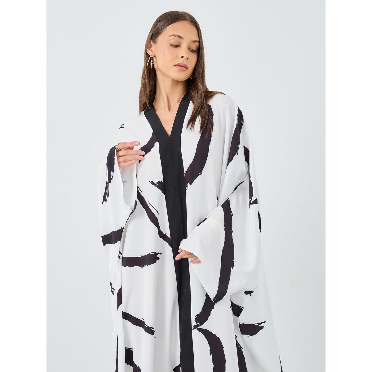 Styli Batwing Sleeve Printed Jalabiya-women-arabicclothing-jalabiyas-image-3