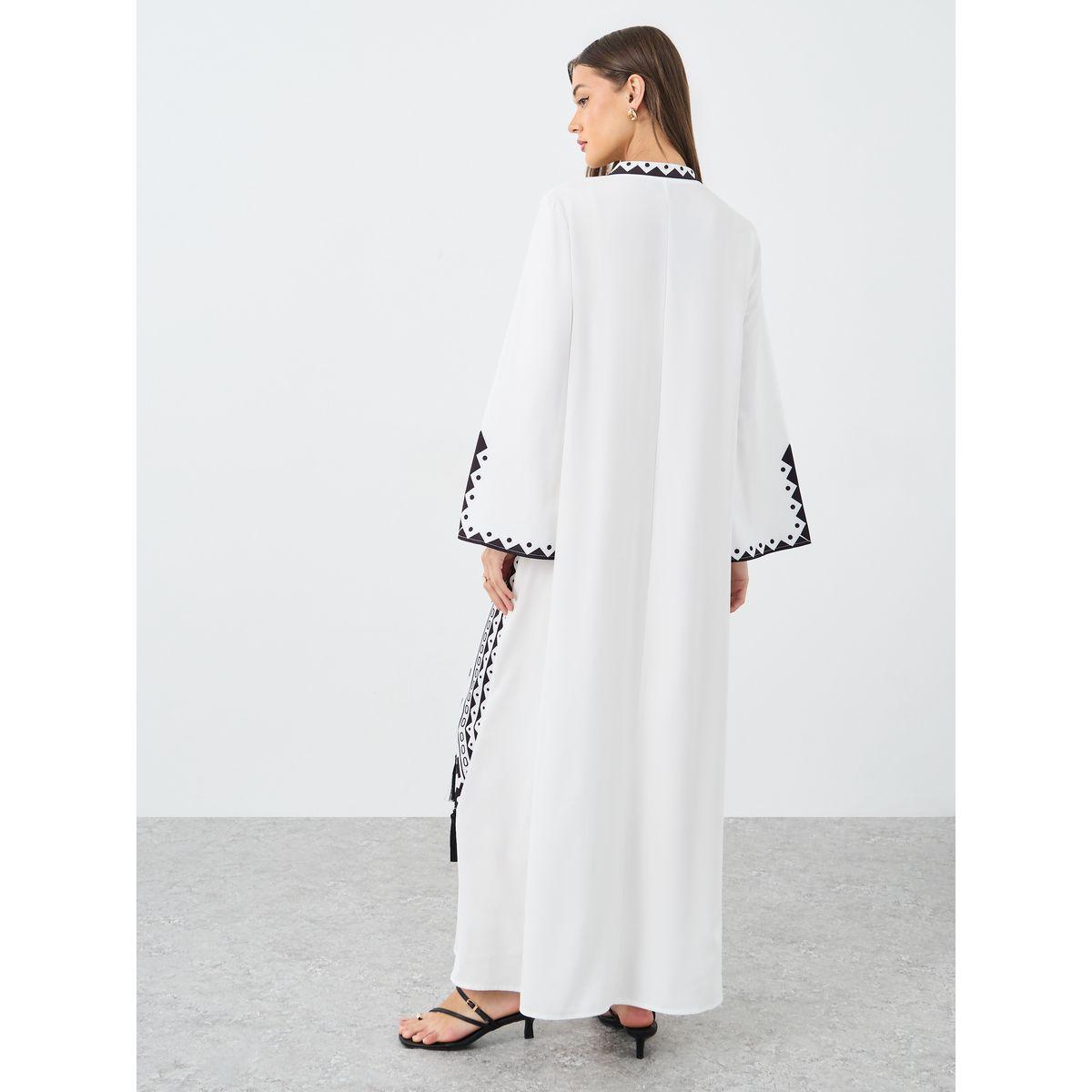 Styli Tassel Trim Printed Jalabiya-women-arabicclothing-jalabiyas-image-5