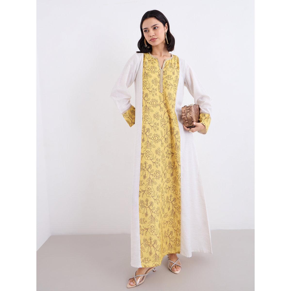 جلابية قطنية بتفاصيل طباعة-women-arabicclothing-jalabiyas-image-2