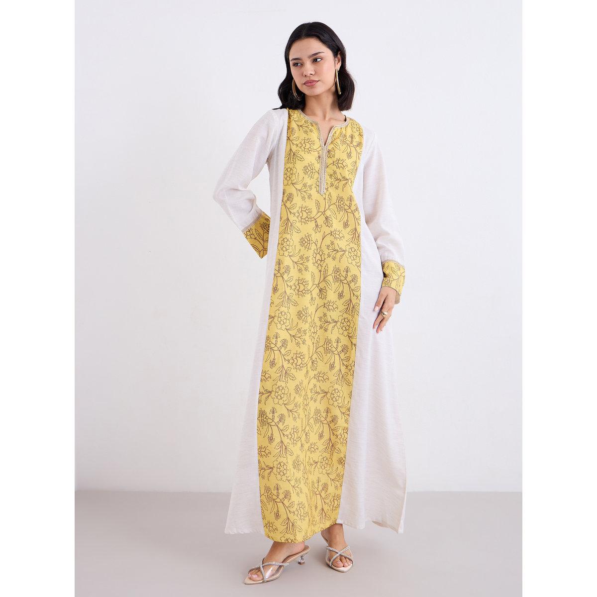 جلابية قطنية بتفاصيل طباعة-women-arabicclothing-jalabiyas-image-3