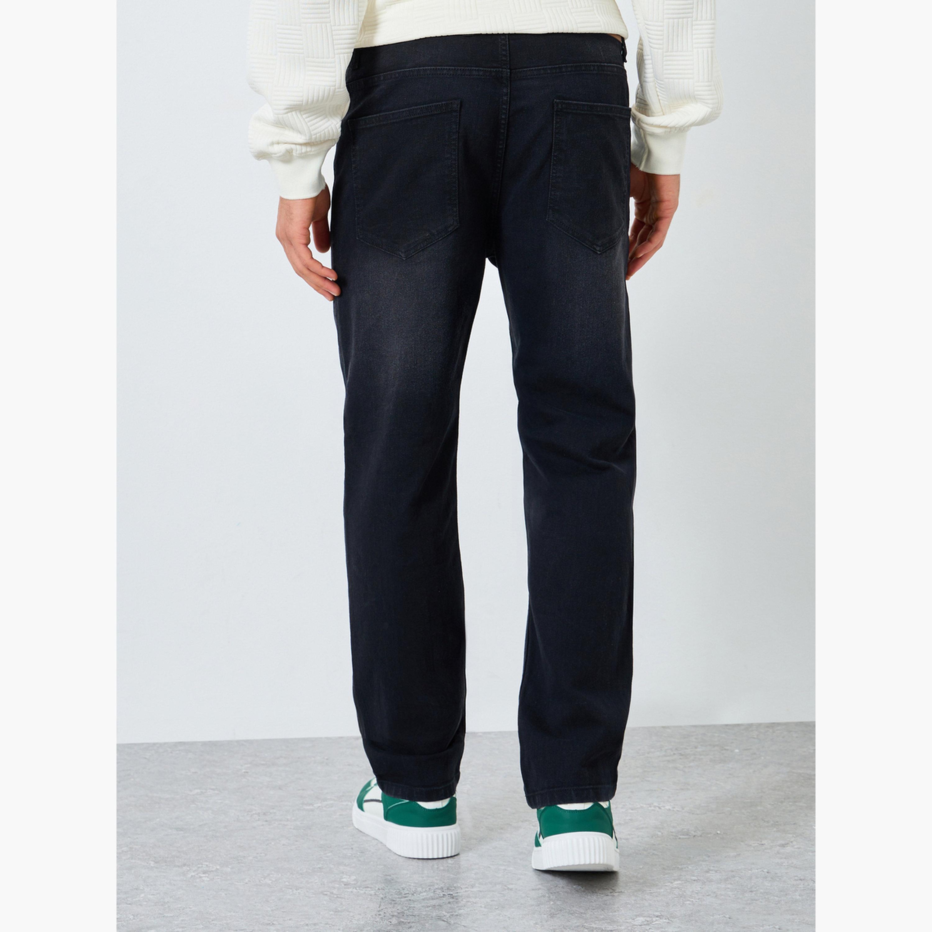 Styli Men Black Relaxed Fit Jeans-men-clothing-bottoms-jeans-image-4