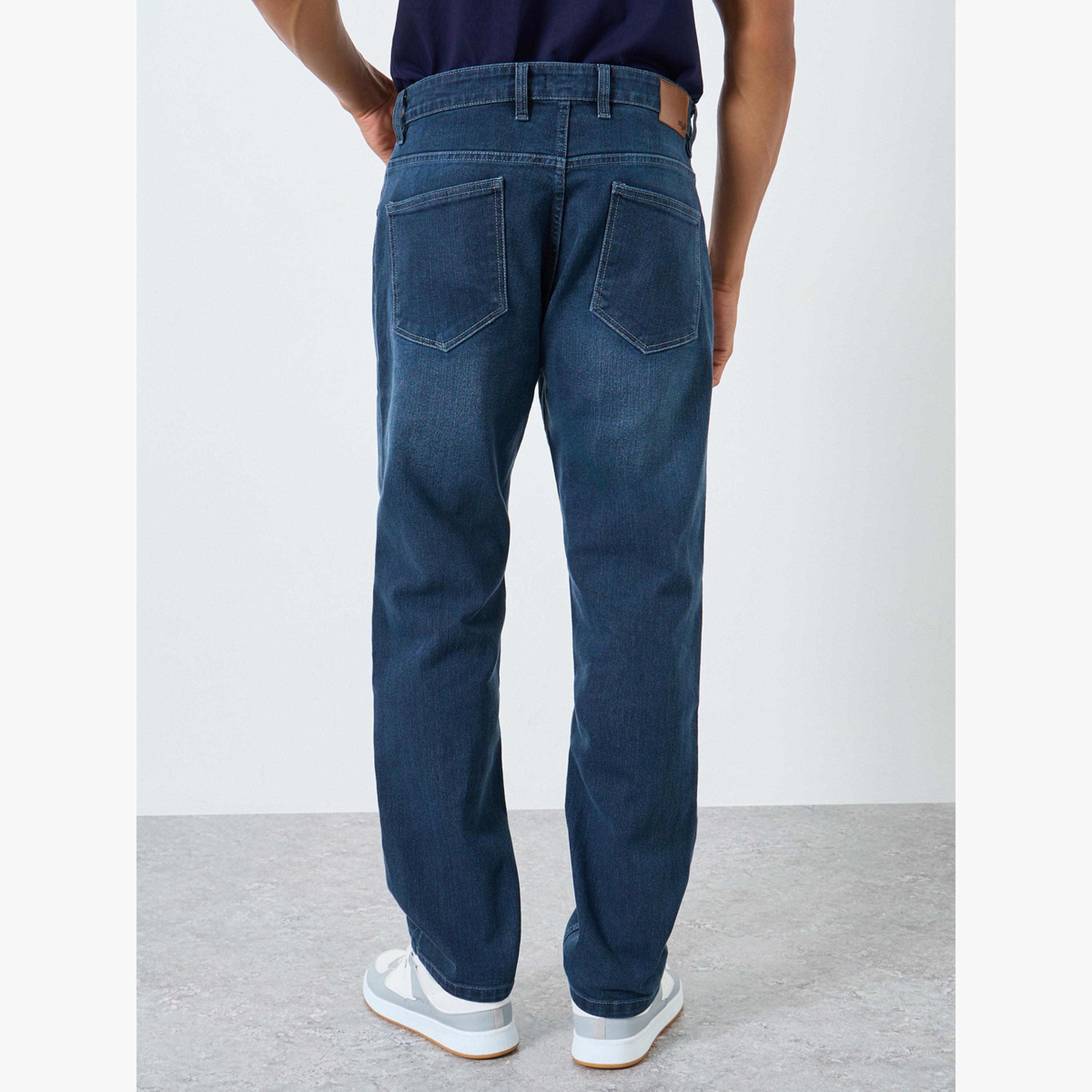 Styli Men Dark Wash Regular Fit Jeans-men-clothing-bottoms-jeans-image-4