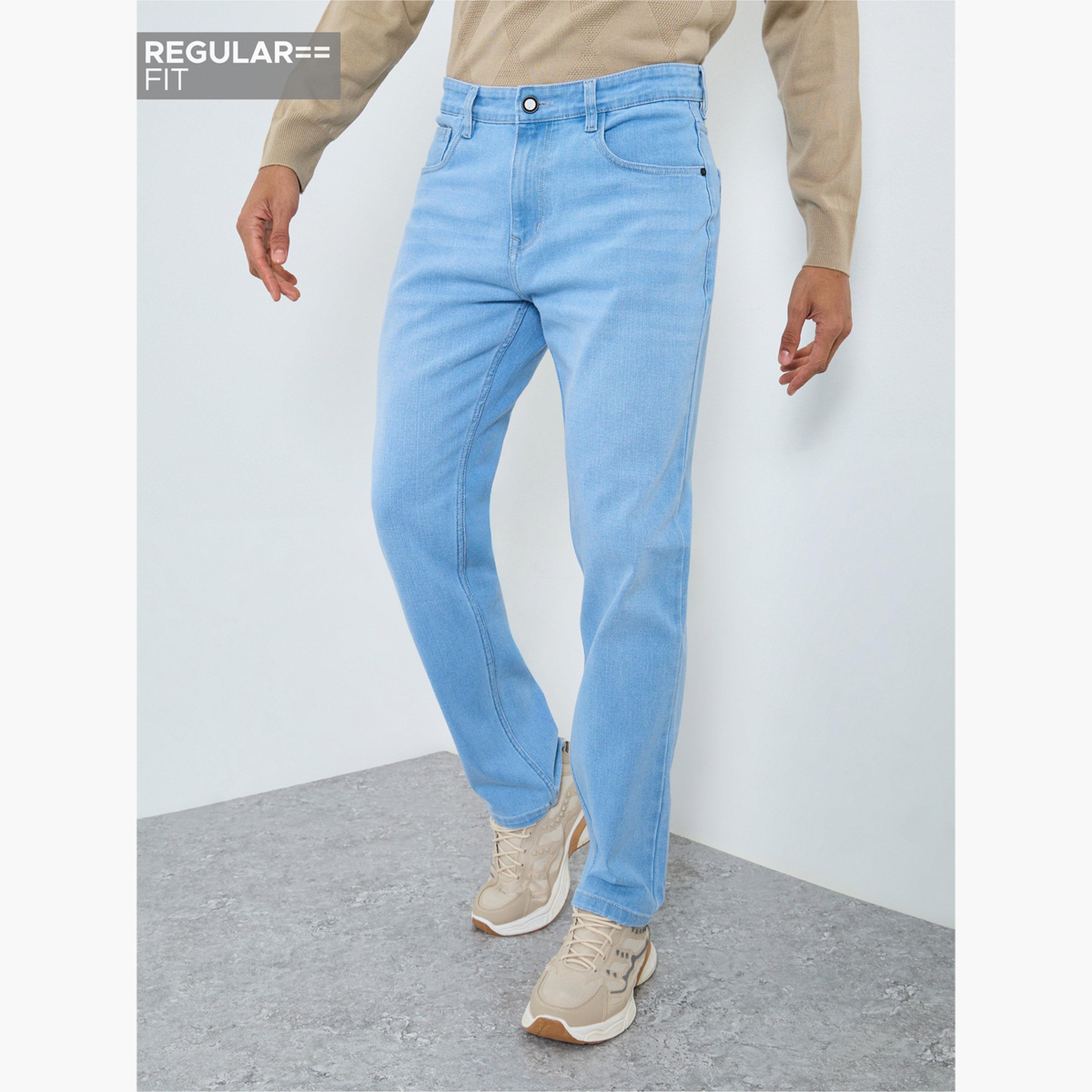 Styli Men Light Wash Regular Fit Jeans-men-clothing-bottoms-jeans-image-1