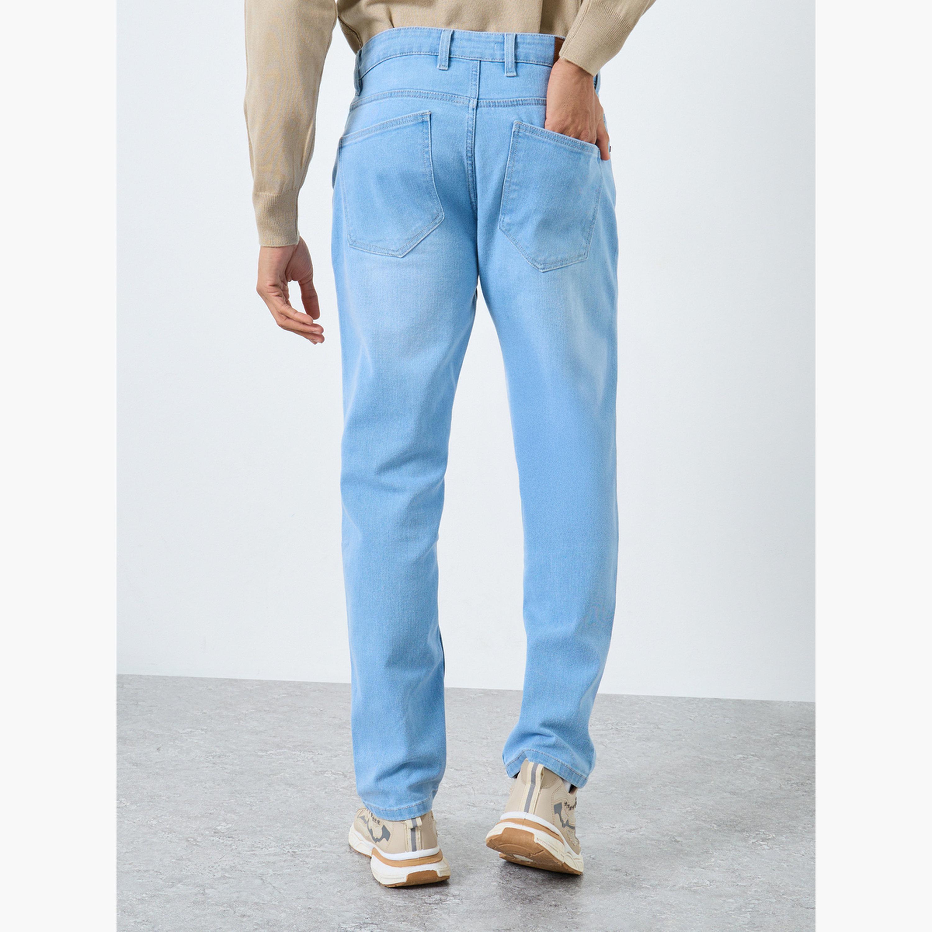 Styli Men Light Wash Regular Fit Jeans-men-clothing-bottoms-jeans-image-4