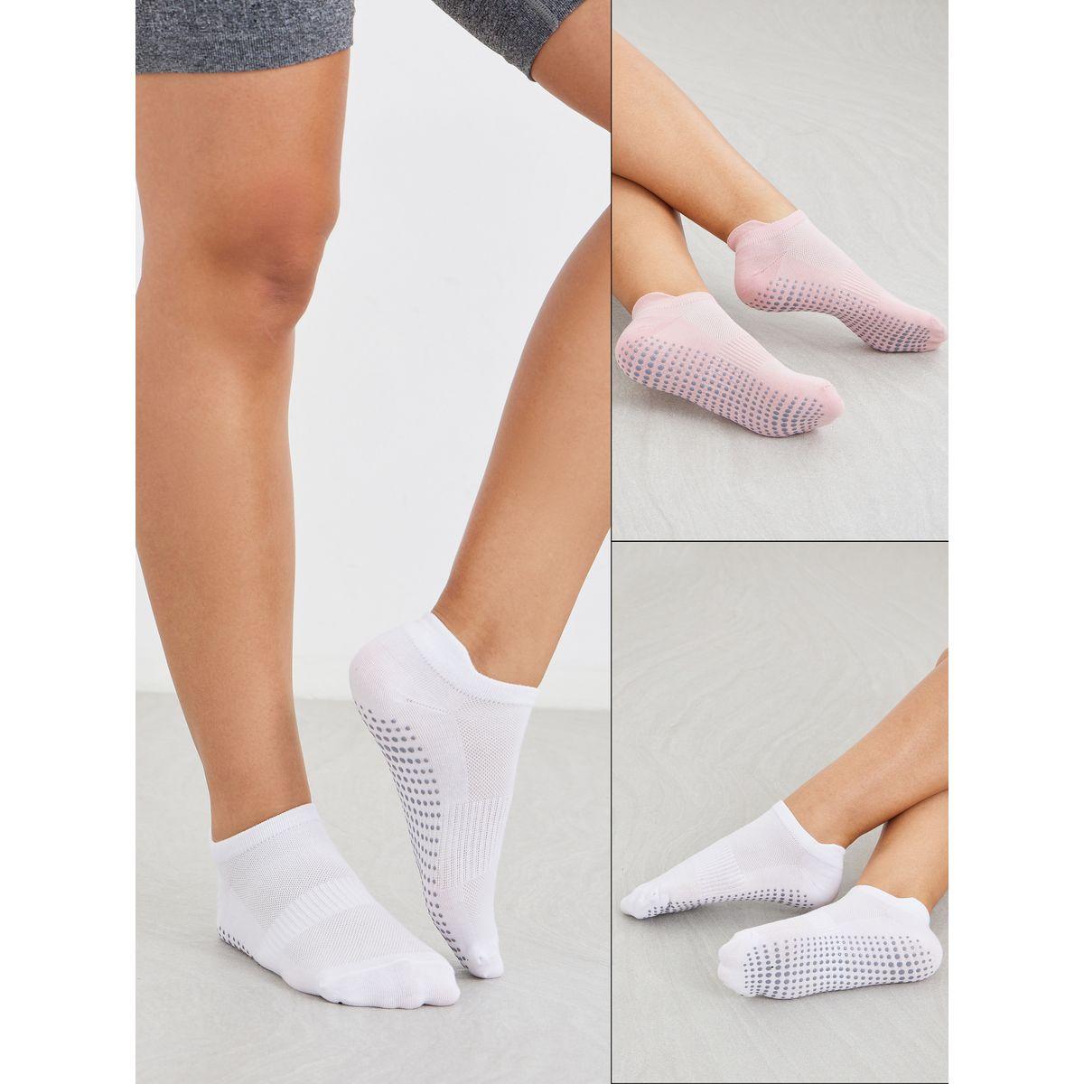 Styli Set of 2 - Multi Breathable Insert Silicon Base Yoga Socks-women-clothing-sportswearandactivewear-trackpantsandtracksuits-image-1