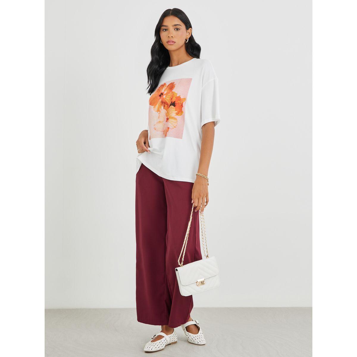 Styli Graphic Print Round Neck Oversized T-Shirt-women-clothing-tshirts-image-2