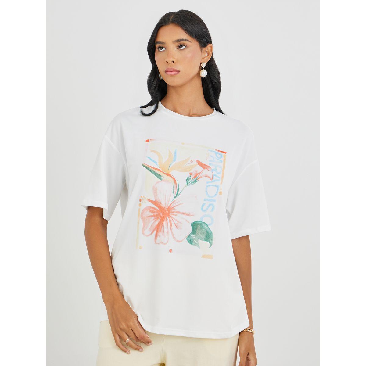 Styli Graphic Print Round Neck Oversized T-Shirt-women-clothing-tshirts-image-3