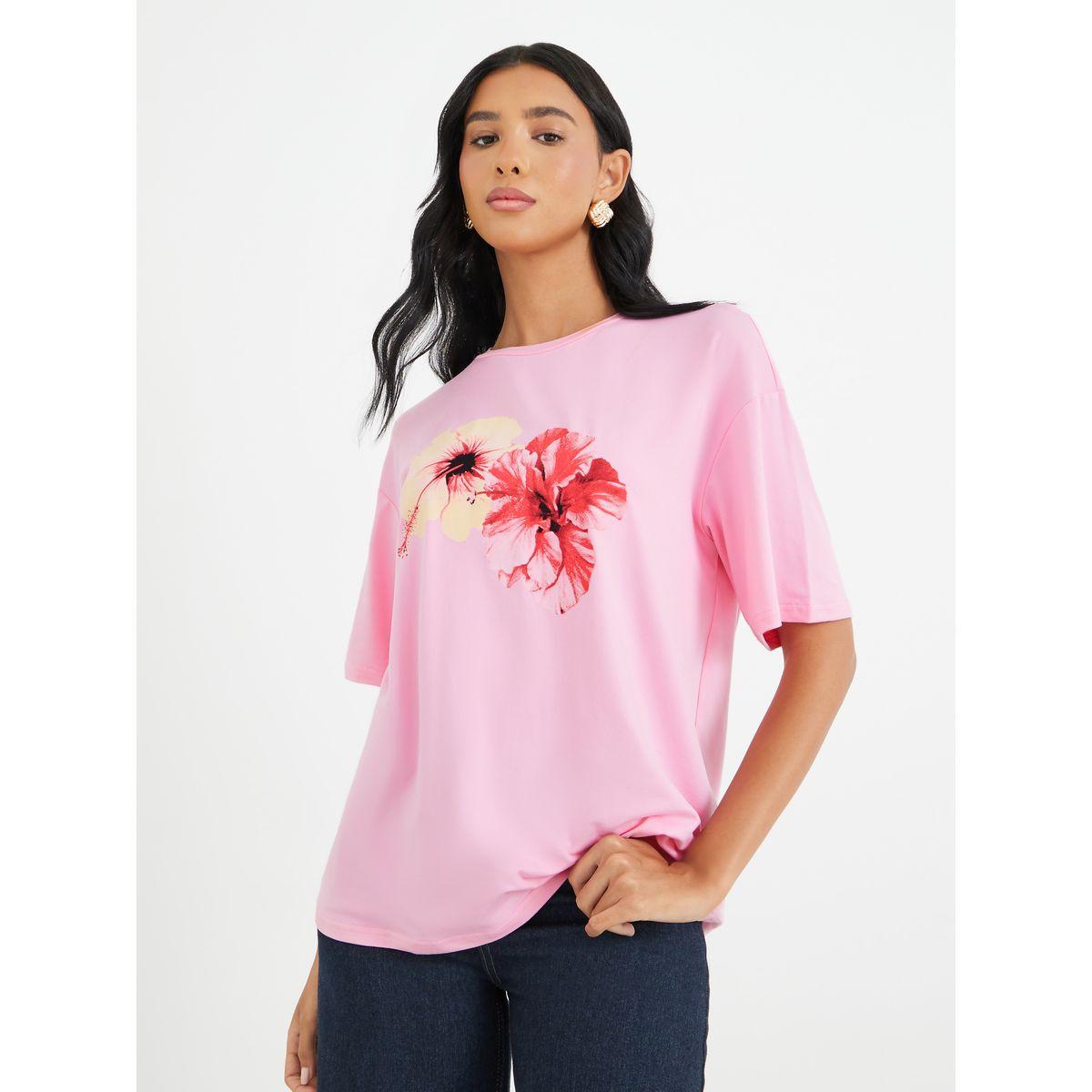 تيشيرت فضفاض بطبعة جرافيك-women-clothing-tshirts-image-1