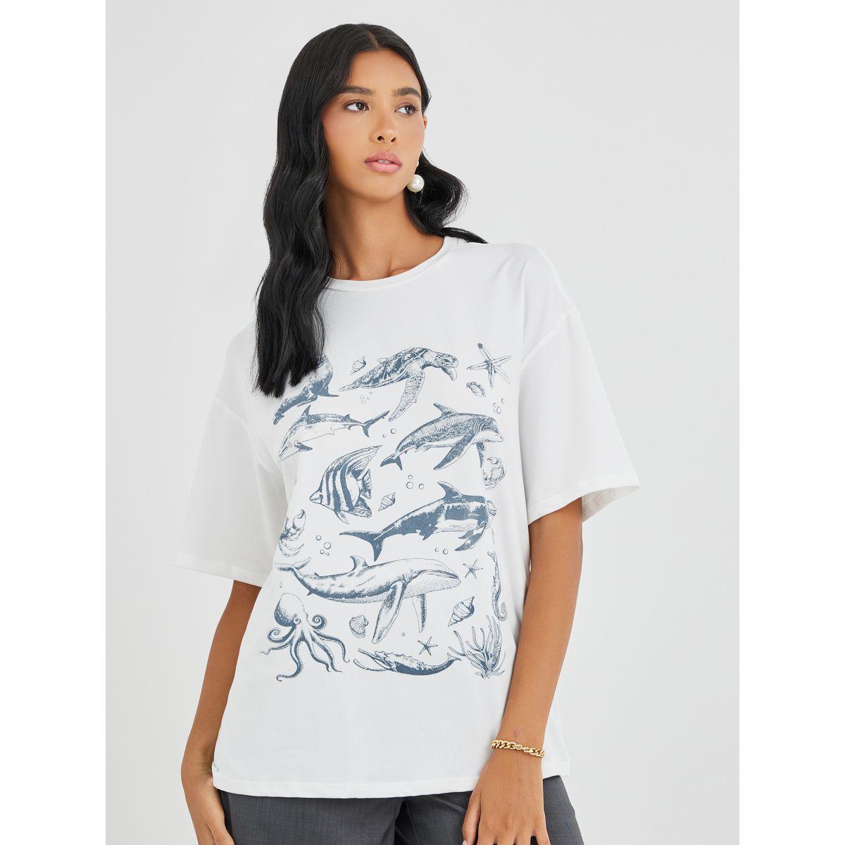 Styli Graphic Print Round Neck Oversized T-Shirt-women-clothing-tshirts-image-1